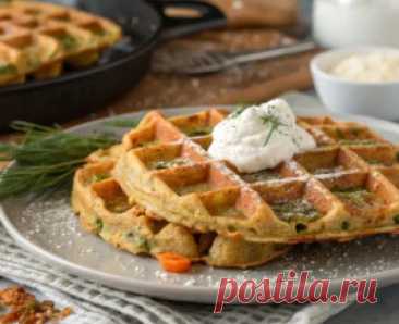 Вафли из пшённой каши с морковью