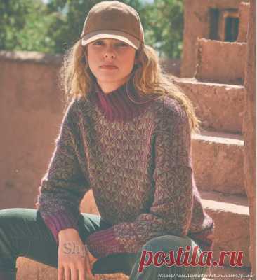 Жаккардовый пуловер геометрическим узором