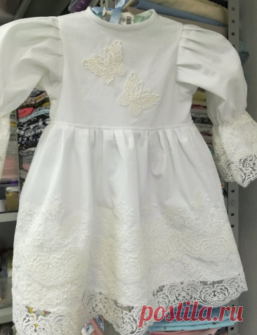 Крестины. Платье из хлопка с кружевом и чепчиком. | Мастерская "Милые сони" | Дзен