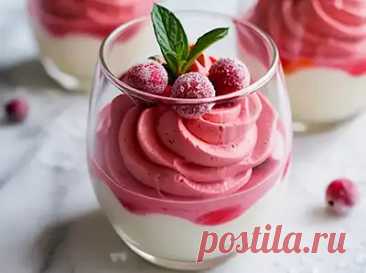 Рецепт десерта с клюквенным муссом
