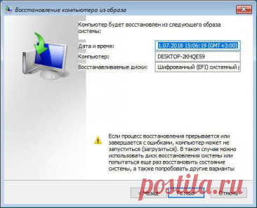 Восстановление Windows 10 из резервной копии системы