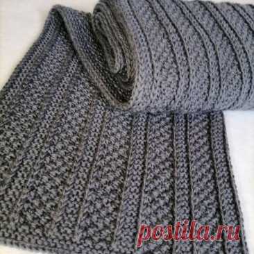 Вяжем мужской шарф Вяжем мужской шарфРазмеры шарфа после вто: 175×25 см.
Нам понадобится:* пряжа Детский каприз от пехорка 50% мериносовая шерсть 50% акрилв 50 гр. 225 м. 6 моточков. Вяжем в 2 нити!!!* спицы 4Раппорт узора состоит из 10 петель + 5 для симметрии + 2 кромочные.Шарф состоит из чередования...