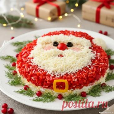 Салат "Дед Мороз"