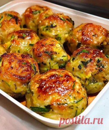 Запеченные шарики из кабачка: вкусно, просто и сытно | Кулинарные записки обо всём | Дзен