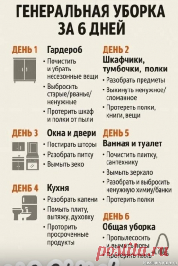 Генеральная уборка за 6 дней