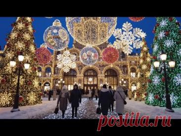Christmas in Moscow Is on Another Level | Stunning Winter Walk (4K)