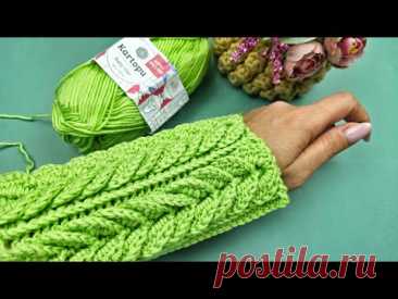 Вязаный крючком узор Косички Выглядит сложно Вяжется легко