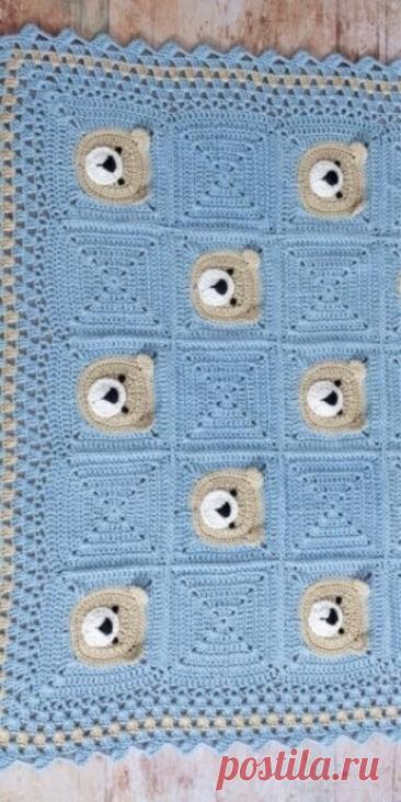 Мишки: схемы для пледа