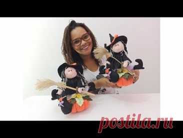 Peso de porta bruxinha tema halloween ❤️