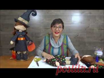 Muñeca vestida de brujita. Yasna Pino. Casa Puchinni. Incluye moldes.