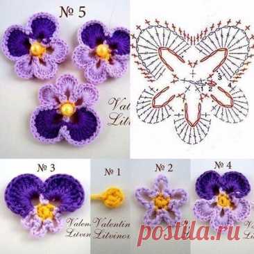 Цветочные узоры крючком: схемы и идеи