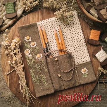 Пенал-рулон: Делаем органайзер для карандашей МАСТЕР-КЛАСС