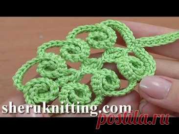Crochet Simple Leaf With Spirals Tutorial 47