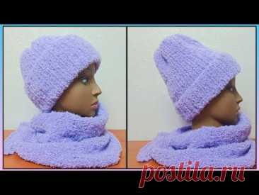 ШАПКА ИЗ БУКЛИРОВАННОЙ ПРЯЖИ