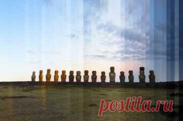 Как выглядят мировые достопримечательности в разное время суток Каждая составная часть общего изображения — один из примерно 36 моментов дня, снятых в одинаковом положении камеры.