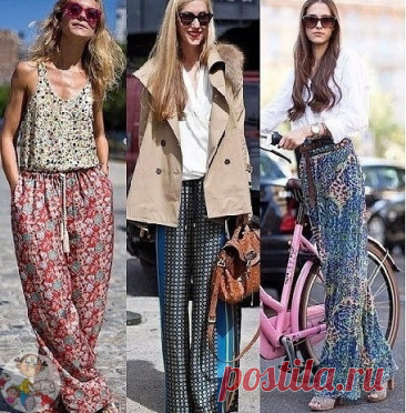 Простые брюки на завязках или на резинке Простые брюки на завязках или на резинкеВыкpoйкa нa 46-50 paзмep.