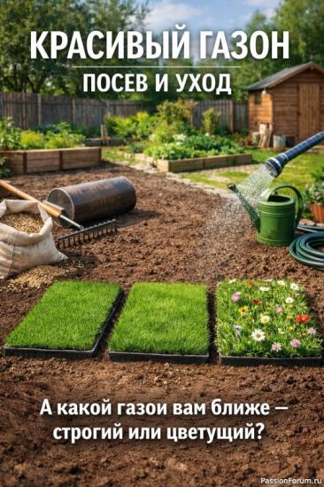 Дачникам. Газон на участке