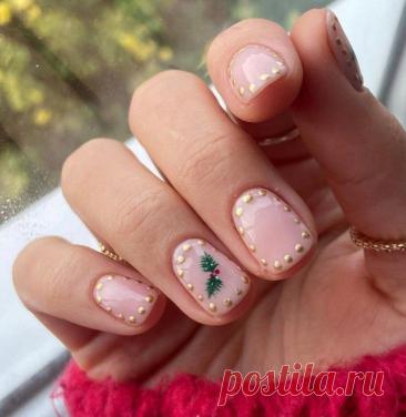 Идеи новогоднего маникюра для коротких ногтей / Все для женщины