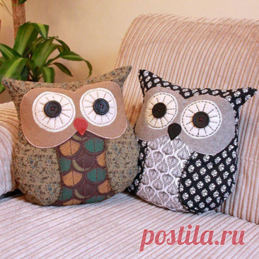 Декоративные подушки - совы.
На любой вкус и цвет.