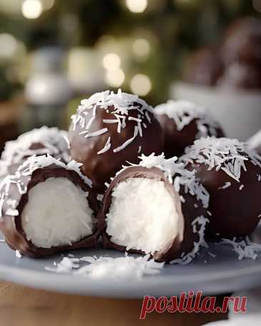 **🥥 No-Bake Coconut Cream Balls – A Sweet Tropical Delight! 🍫** These chewy, coconut-packed treats are easy to make and impossible to resist! With a creamy texture and a luscious chocolate coating, they’re the perfect no-bake indulgence. 🍬✨ ### **Ingredients:** - 2 ½ cups **shredded coconut** - 1 cup **sweetened condensed milk** - ½ tsp **vanilla extract** - 1 cup **powdered sugar** - ½ cup **chopped nuts** (optional) - 8 oz **white or semi-sweet chocolate**, melted ### **Directio...