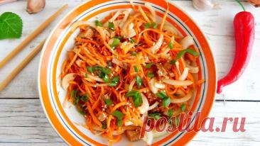 Салат из соевого мяса