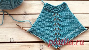 Эффектная ажурная регланная линия для вязания реглана сверху. | Вязание для всех Людмила Ильиных | Дзен