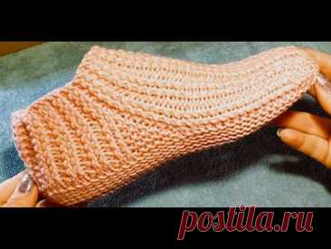 Очень легкие в исполнении следки двумя спицами без швов