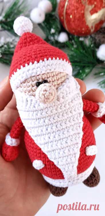 PDF Дедушка Мороз крючком. FREE crochet pattern; Аmigurumi doll patterns. Амигуруми схемы и описания на русском. Вязаные игрушки и поделки своими руками #amimore - Дед Мороз, Новый год, новогодняя кукла, куколка, Санта Клаус.