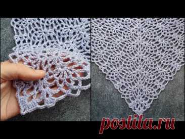 Красота в простоте! Нежная ажурная ШАЛЬ КРЮЧКОМ | Crochet shawl