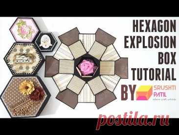 Hexagon Explosion Box Tutorial by Srushti Patil