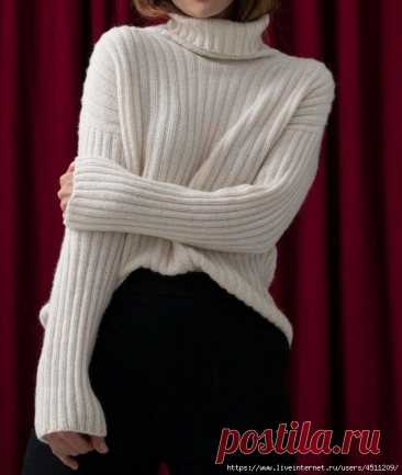 Свитер резинкой.МК