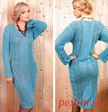 TURQUOISE DRESS WITH FANTASY PATTERNS