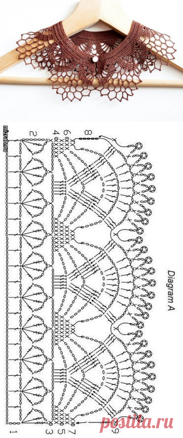 Нежный воротник крючком