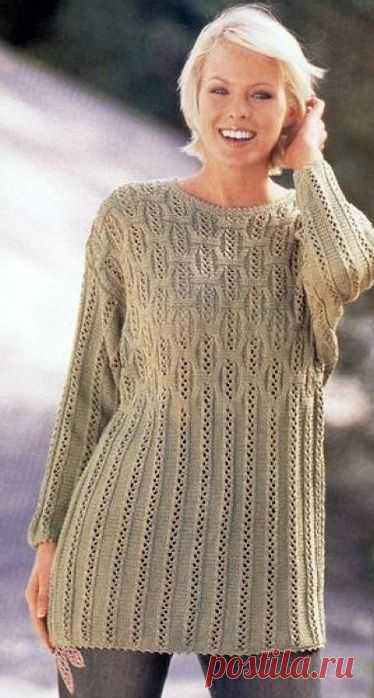 Вязание спицами для женщин Пуловер
