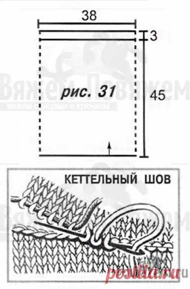 Коралловый снуд спицами