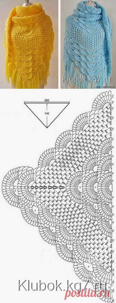 Красивая шаль крючком