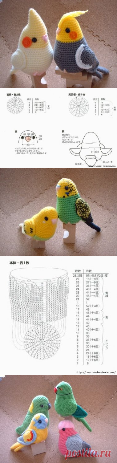 Budgerigars amigurumi crochet. Scheme | CROCHET