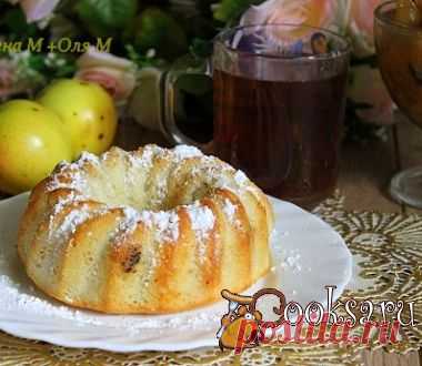 Манный кекс с яблоками и сухофруктами фото рецепт приготовления
