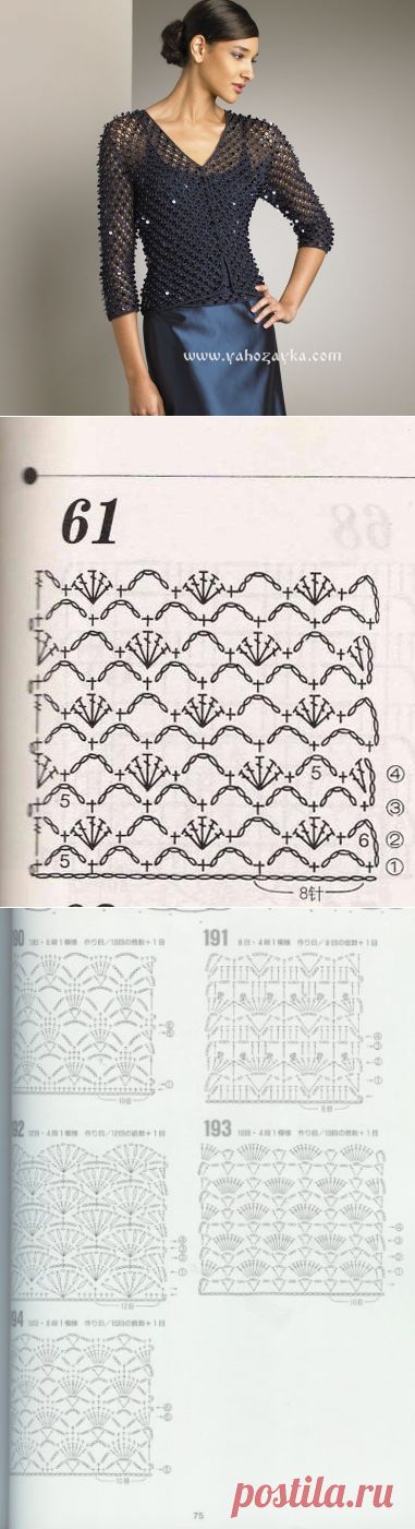 Ажурный комплект крючком с паетками. Нарядный женский комплект крючком | Я Хозяйка