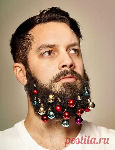 В Великобритании придумали новогодние украшения для бороды // KP.RU