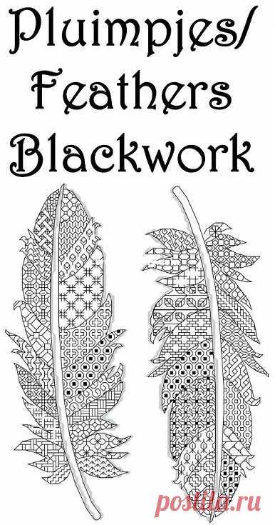 Blackwork Feathers от HetBorduurbloempje-The Other Hand Works Общение / загрузка (не могу опубликовать только новую ветку ответа) -Другие ресурсы Hand Works | Журналы-PinDIY