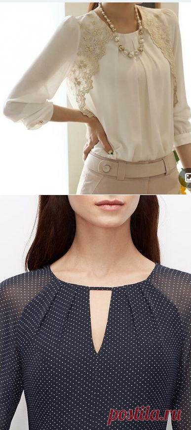 Угловой вырез. Горловина блузки. Отделка горловины блузки. Блузка с широкой горловиной. Блузка с треугольным вырезом.