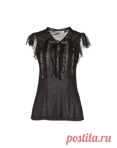 ♥ - БЛУЗА " Valentino t-shirt couture" ♥
Состав - 100% вискоза.
Детали отделки: джерси, шифон, одноцветное изделие, воротник-бант, короткие рукава, без карманов, кожаные аппликации ♥ ♥