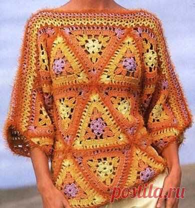 Пуловер из треугольников
