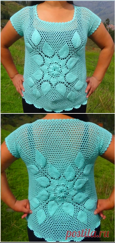 Crochet Blouse With Leaves - Crochet Ideas Today we have selected an amazing video tutorial about how to make easy and fast stylish short sleeve blouse with leaves, which we hope you will like and master easily. This amazing blouse will be the perfect addition to your wardrobe. Besides of its fashionable design it is also very comfortable and you will be proud of yourself at the end of your working process. It will highlight your personality and will demonstrate your trend...