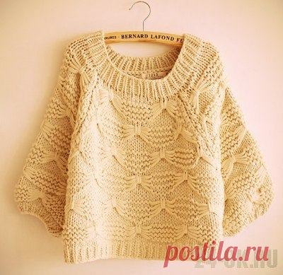 Вязание: пуловер & симпатичный узор 