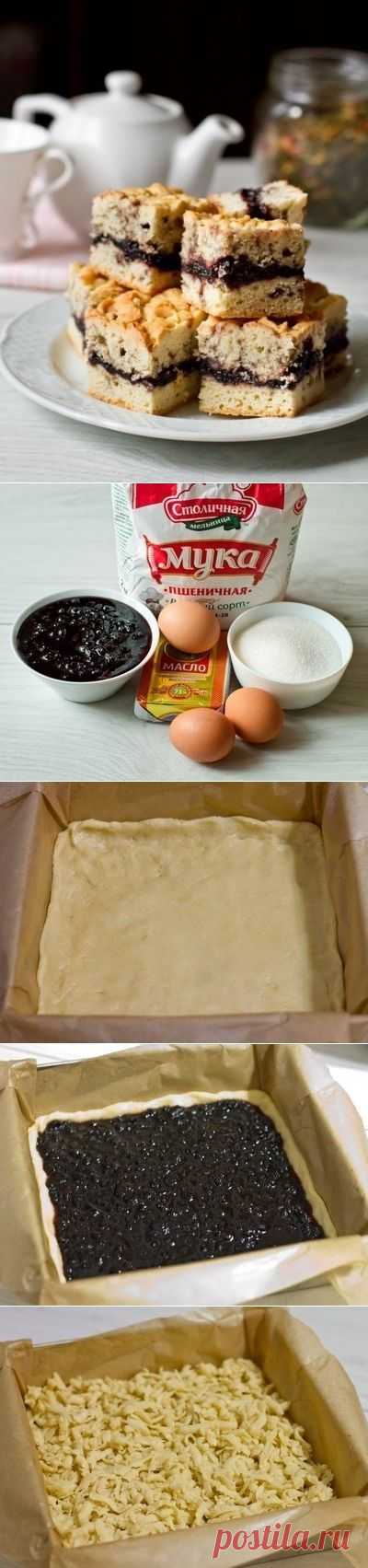 Как приготовить тертый пирог с вареньем - рецепт, ингридиенты и фотографии