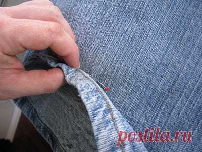 Как укоротить джинсы и сохранить фабричный шов — Мастер-классы на BurdaStyle.ru
