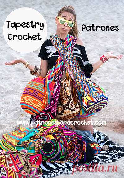 3 Patrones de Bolsos Tapestry Crochet | Patrones para Crochet