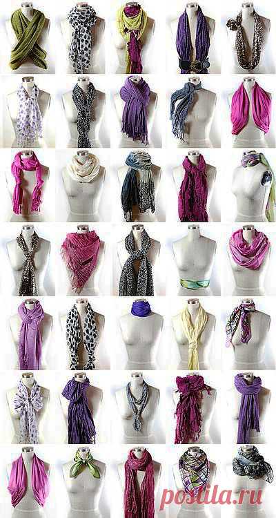 Как красиво завязать шарф: фото и видео разных способов